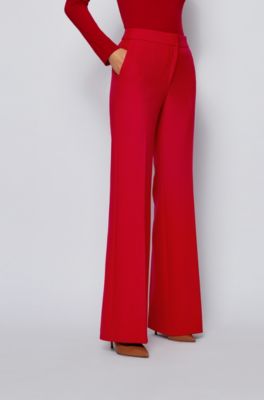high rise red pants