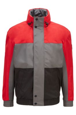 HUGO BOSS HUGO BOSS - WATER REPELLENT SOFTSHELL JACKET IN RECYCLED TWO LAYER FABRIC - RED