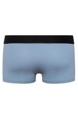 Hugo Boss Stretch-cotton trunks with silicone-print logo. 3