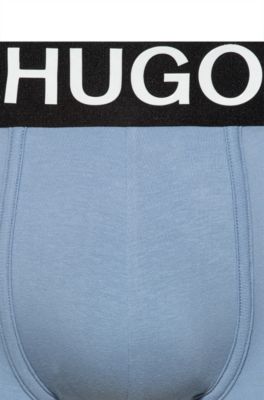 Hugo Boss Stretch-cotton trunks with silicone-print logo. 4