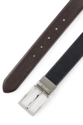 Cintur&oacute;n de piel reversible, Negro