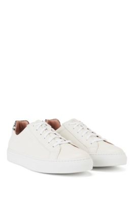 BOSS - Italian-leather trainers with 