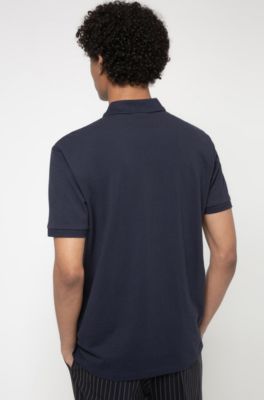 Hugo Boss Cotton polo shirt with embroidered reversed logo. 6