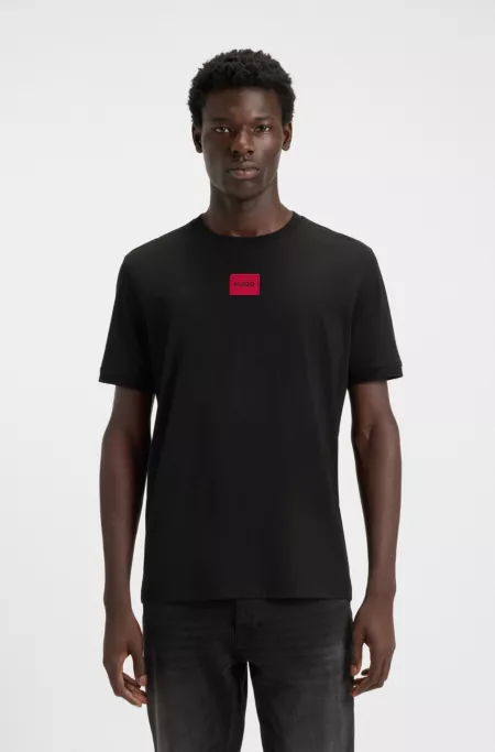 Logo-label T-shirt in cotton jersey