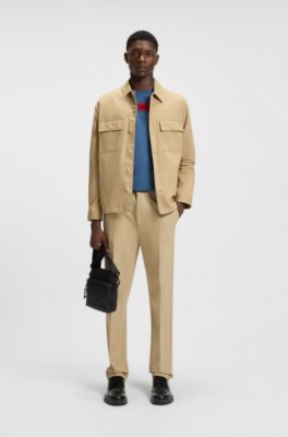 Logo-label T-shirt in cotton jersey, Blue