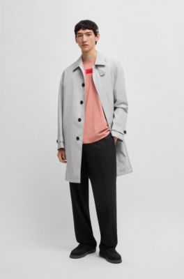 Camiseta de punto de algod&oacute;n con etiqueta con logo, Rosa claro