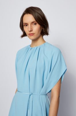 Hugo Boss Kimono sleeve dress in satin back crepe