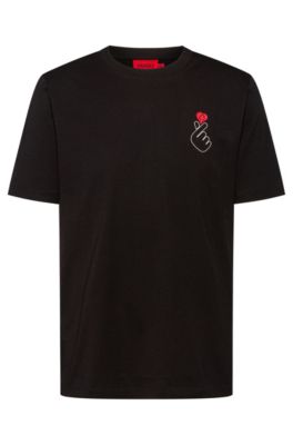 Hugo Boss Cotton T-shirt with Valentine's Day print. 1