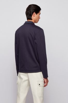 Hugo Boss Cotton-blend zip-up sweatshirt with patched pockets. 5