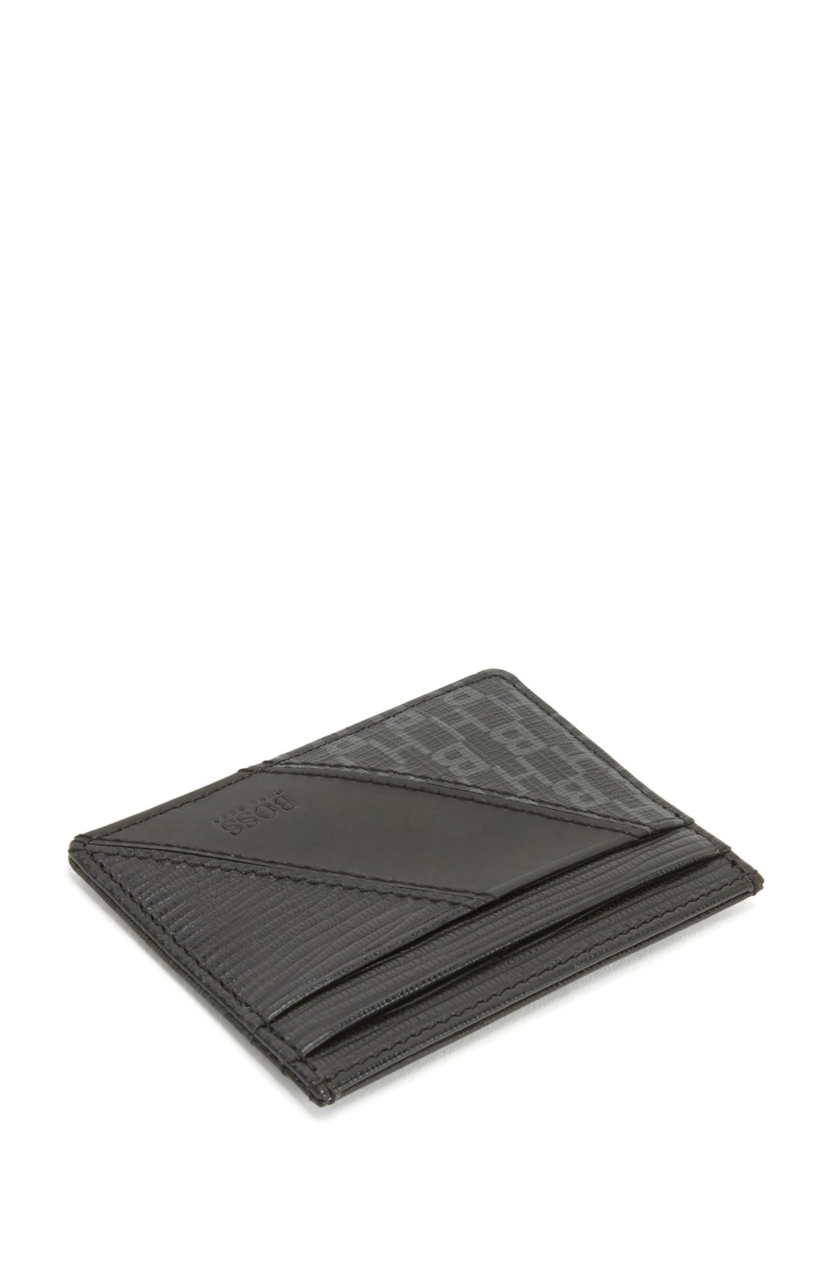 Lacoste Men's Leather Monogram Print Card Holder - One Size
