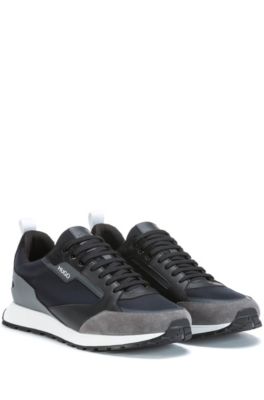 Hugo Boss Retro-inspired trainers with suede and mesh details. 3