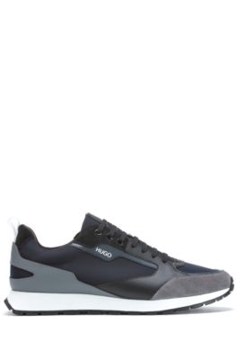 Hugo Boss Retro-inspired trainers with suede and mesh details. 1