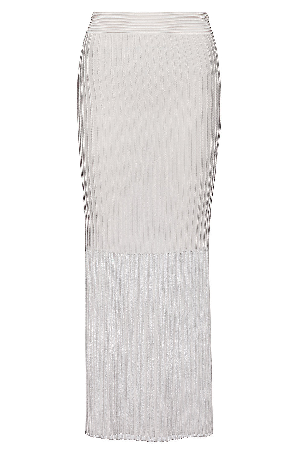 Hugo Boss - Knitted skirt with transparent section and ribbed structure