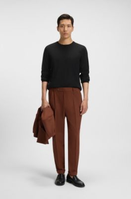 Bubble-jacquard structure T-shirt in a cotton blend, Black