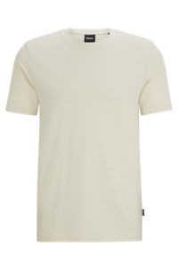 T-shirt with bubble-jacquard structure, White
