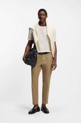 T-shirt en coton m&eacute;lang&eacute; &agrave; la structure jacquard effet bulle, Blanc