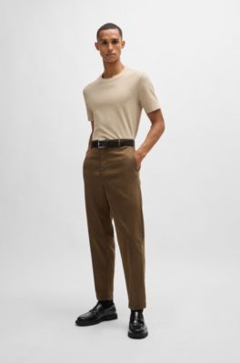 Camiseta en mezcla de algod&oacute;n con estructura de jacquard de burbujas, Beige claro