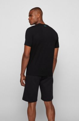 Hugo Boss - Stretch-cotton T-shirt with new-season logo artwork