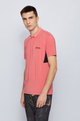 Hugo Boss Slim-fit polo shirt in recycled fabric with stretch. 2