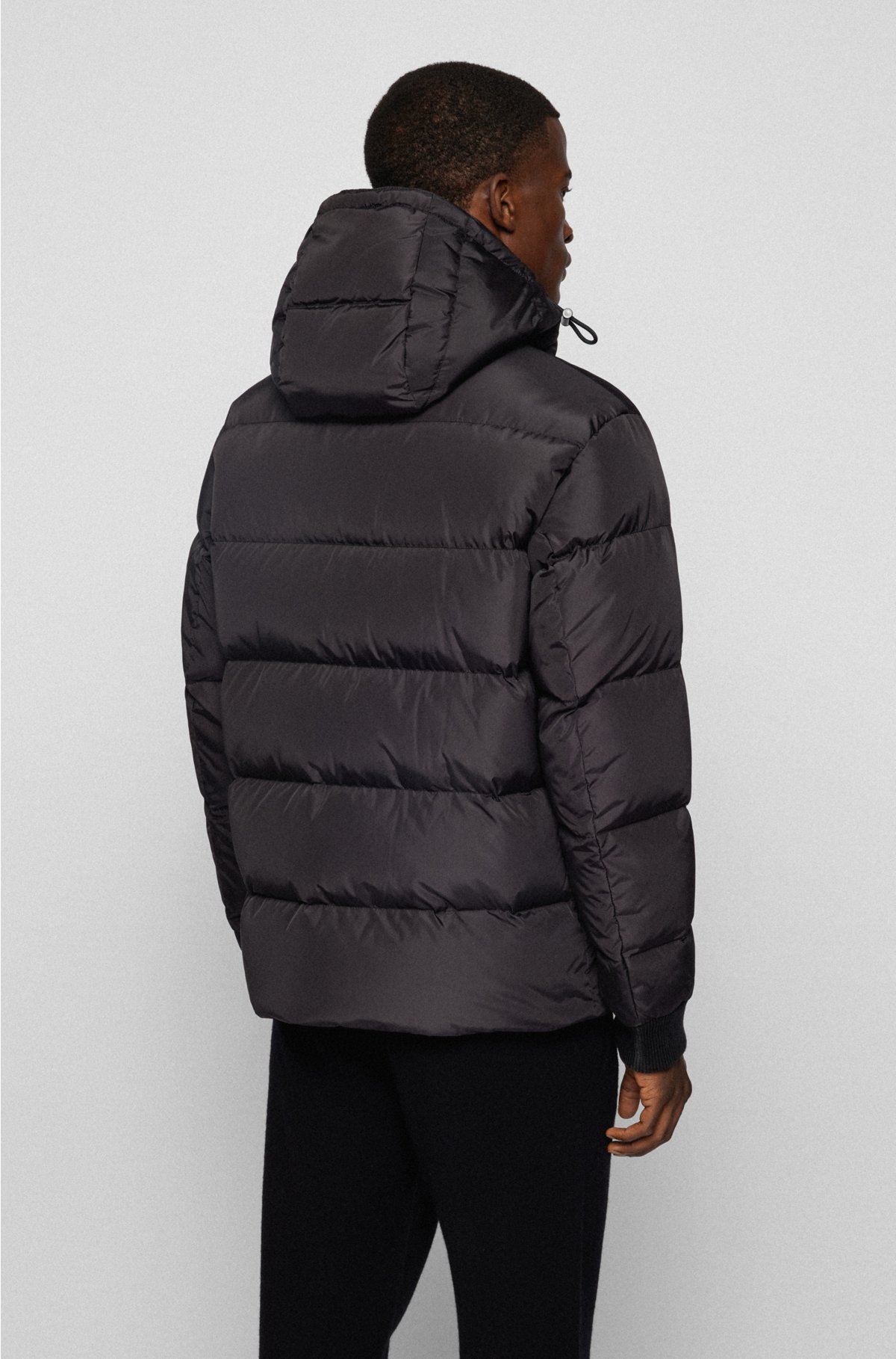 BOSS - Regular-fit puffer jacket in water-repellent fabric