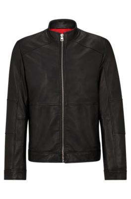 Hugo boss outlet leather jacket