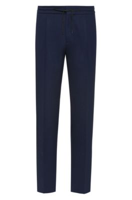 Hugo Boss - Extra-slim-fit pants in structured fabric