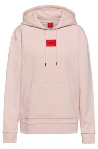 Hugo Boss DARK PINK Men's Color Block Logo Tape Zip Up Sweatshirt, US Large