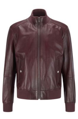 boss leather jacket