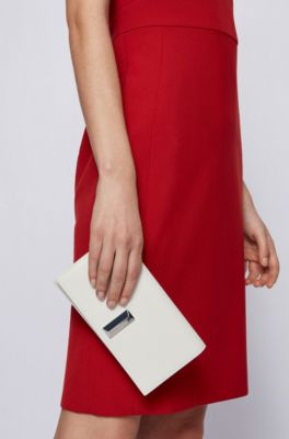 Hugo Boss Mini bag in leather with pyramid-shaped hardware. 4