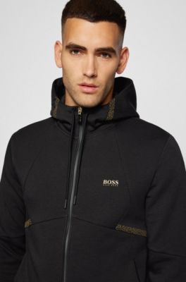 BOSS - Regular-fit sweatshirt with pixel print and logo