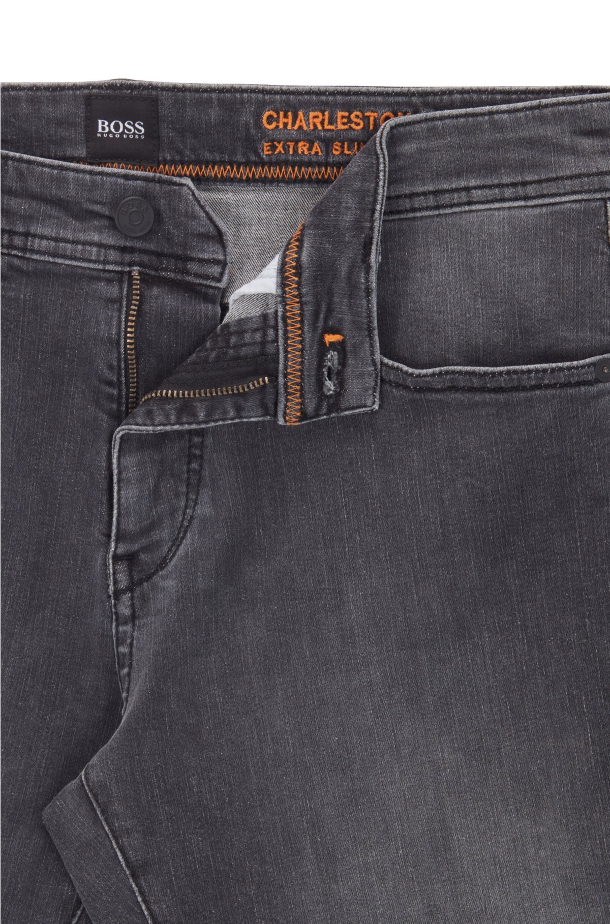 dør spejl Learner emne BOSS - Skinny-fit jeans in black super-stretch denim