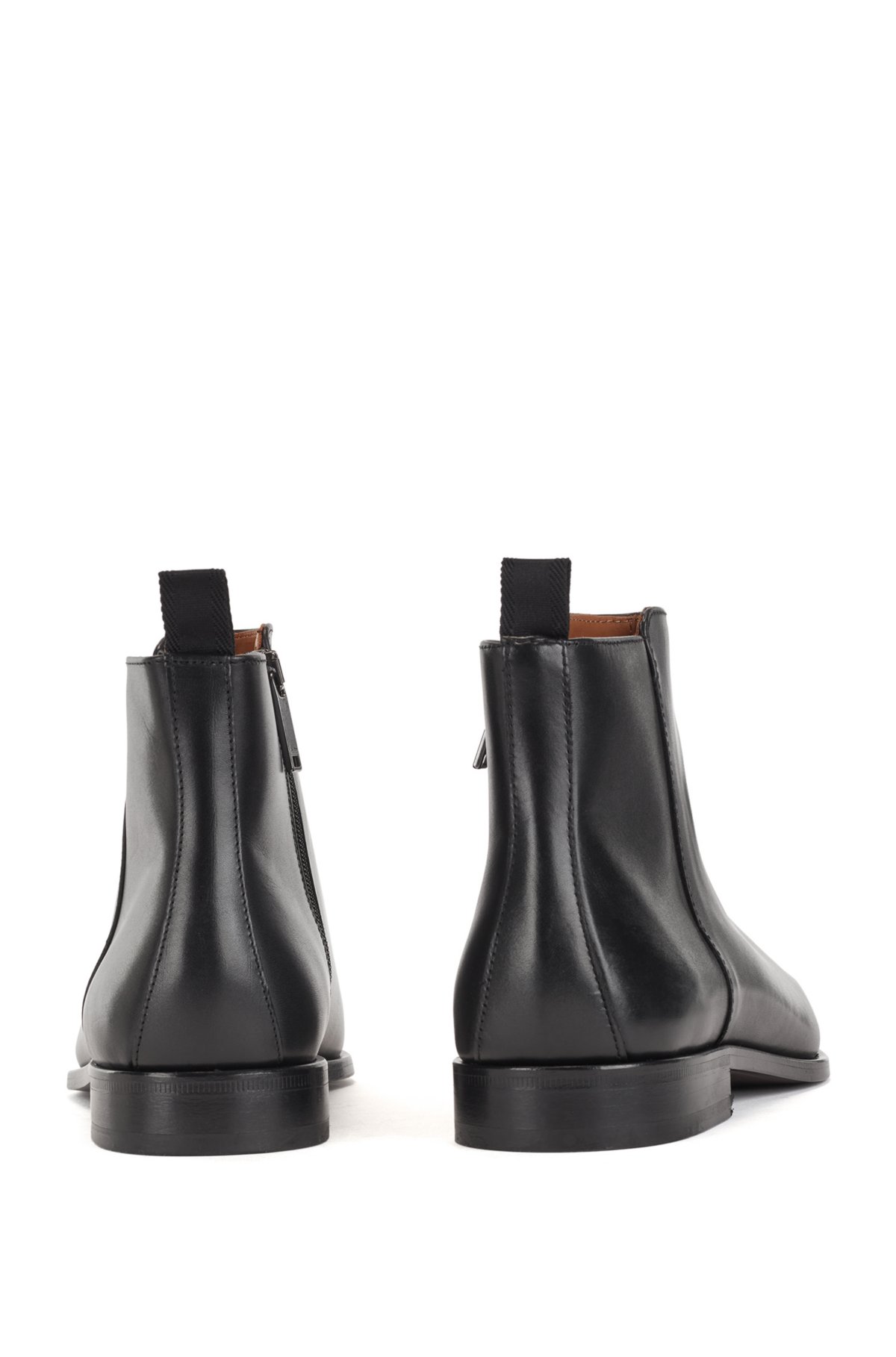 Layouten Broderskab tilstrækkelig BOSS - Side-zip ankle boots in polished leather