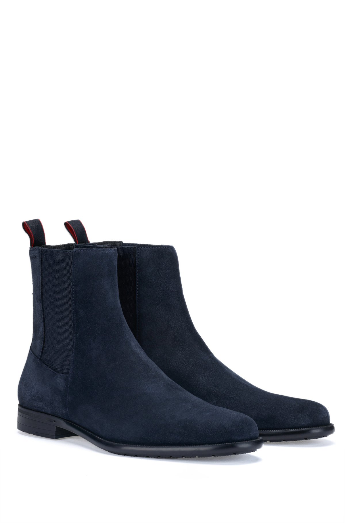 HUGO - Chelsea boots in suede with panels