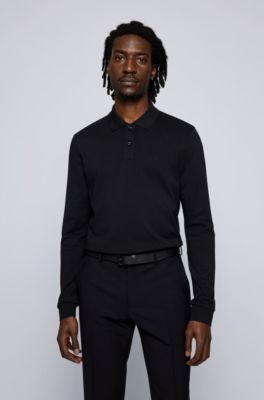 Hugo Boss Slim-fit Polo Shirt In Cotton Piqu In Dark Blue