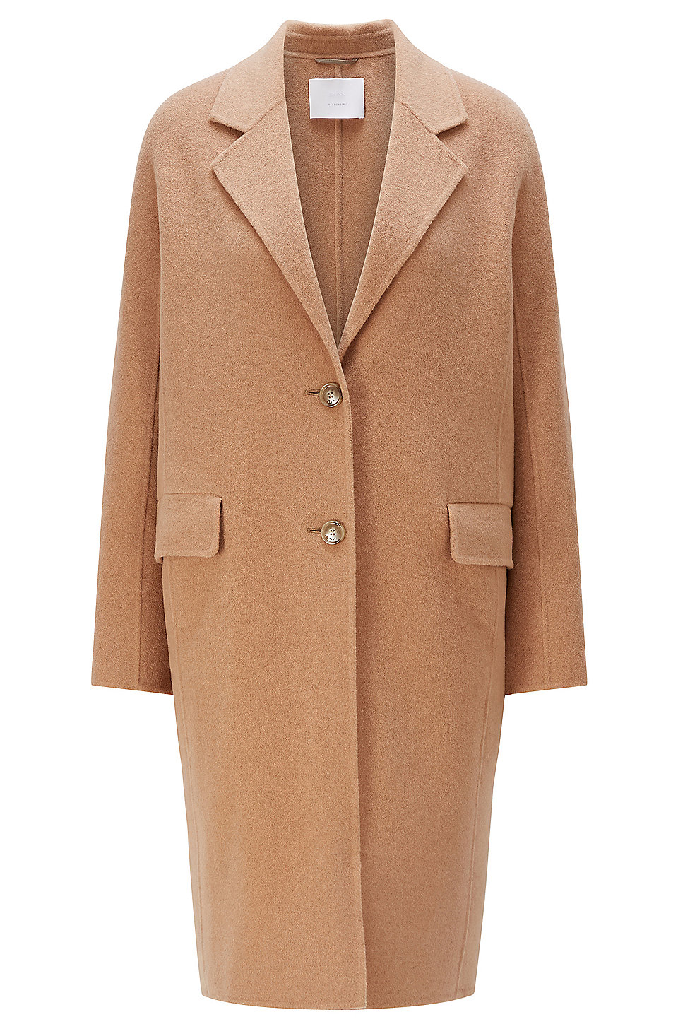 BOSS - Wool-blend coat with notch lapels