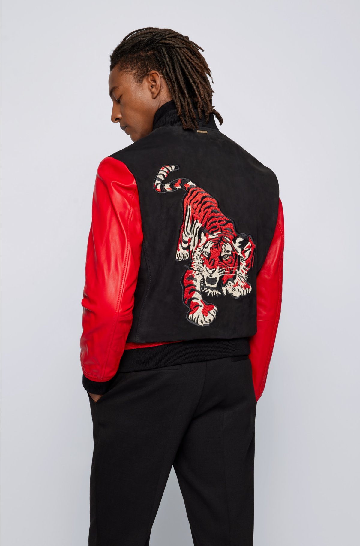 Red Leather Varsity Men Jacket & Bomber Leather Jacket Coat | PalaLeather, Red / S