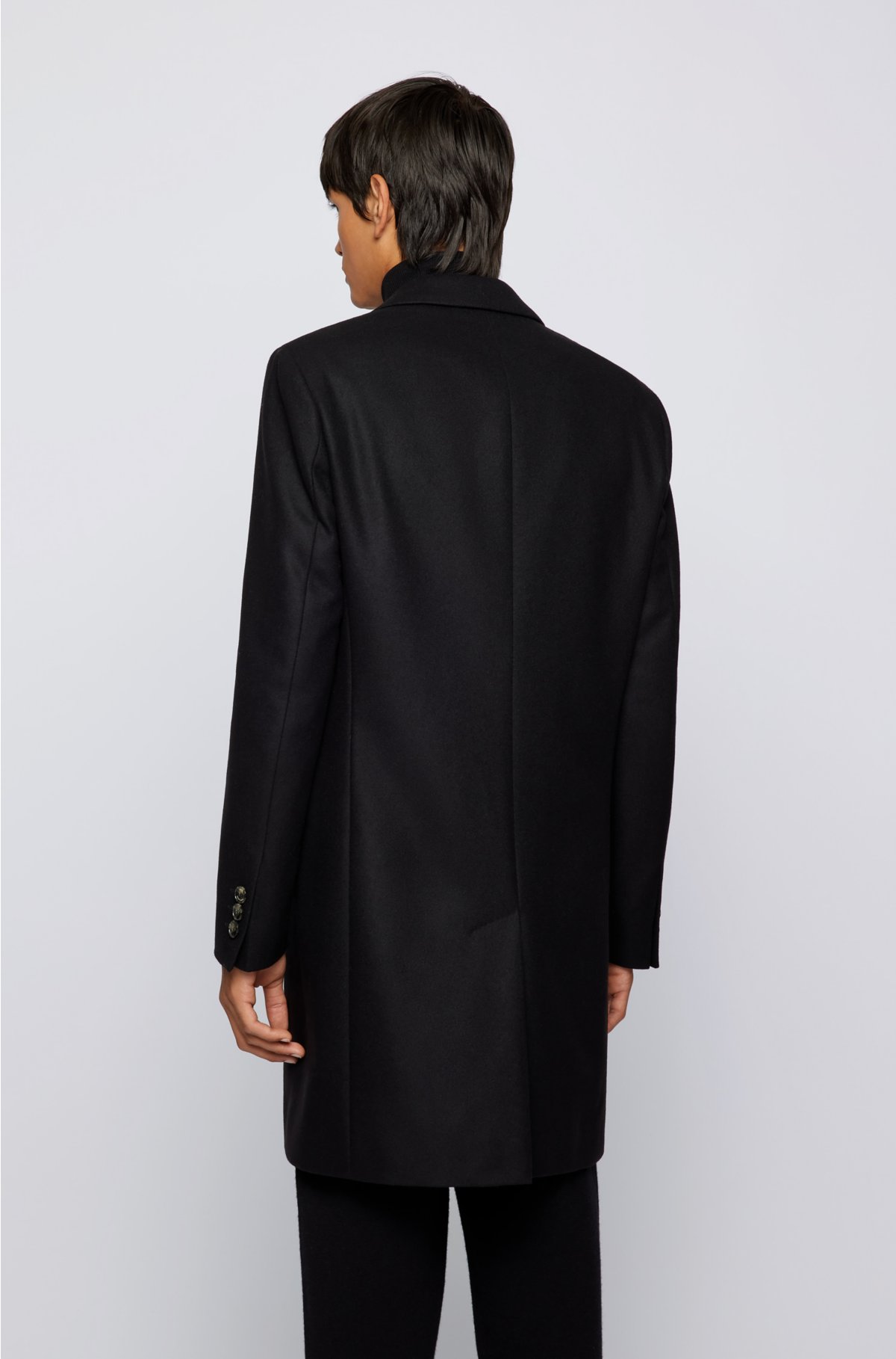 manteau noir elegant