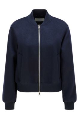 BOSS - Relaxed-fit blouson jacket in wool blend