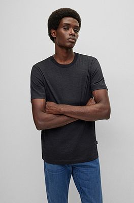 BOSS - Regular-fit T-shirt in regenerative Italian virgin wool