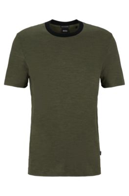 Top khaki green hugo boss t shirt New Arrivals Black Friday
