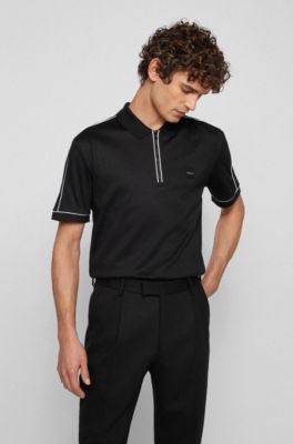 hugo boss zip up polo