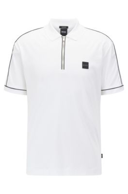 hugo boss zip up polo