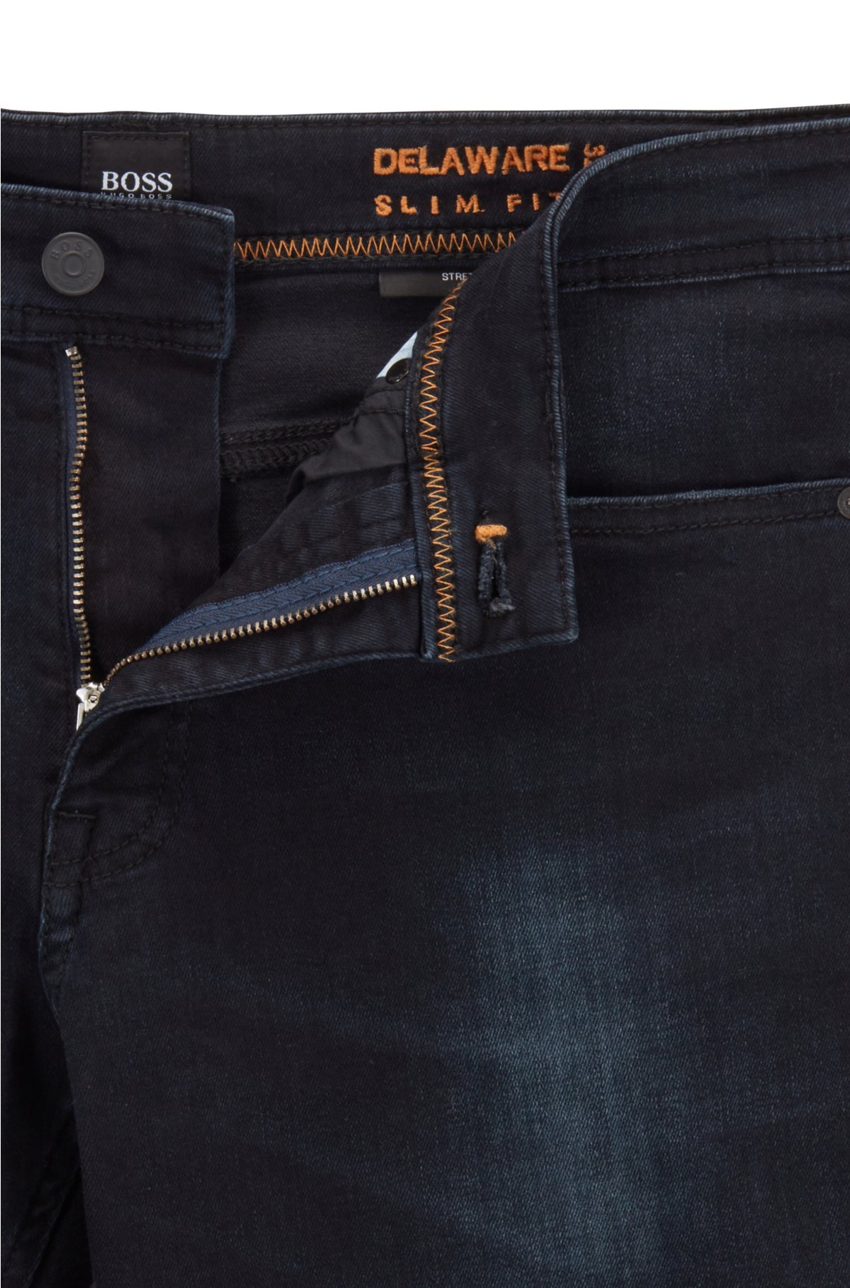 BOSS - Slim-fit jeans in super-stretch denim