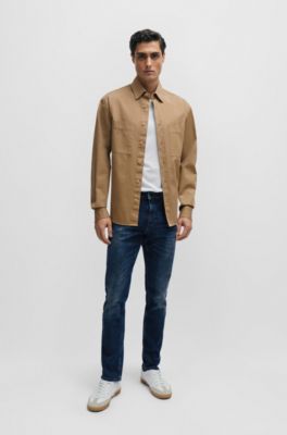 Extra-slim-fit jeans in indigo super-stretch denim, Dark Blue