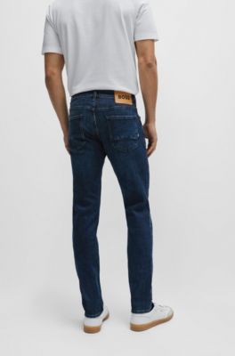 Extra-slim-fit jeans in indigo super-stretch denim, Dark Blue