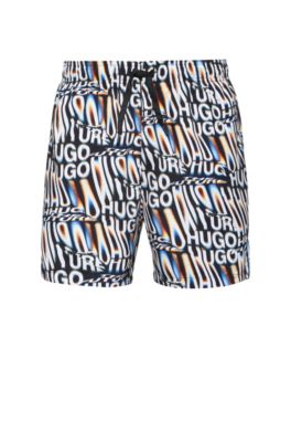 Mens White Hugo Boss Swim Shorts Order