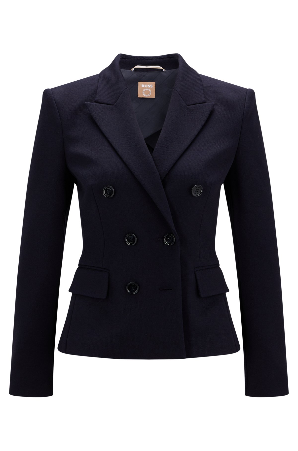 BOSS - Regular-fit double-breasted jacket fabric