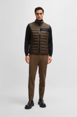 Water-repellent gilet with 3D-logo tape, Light Green