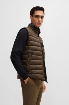 Water-repellent gilet with 3D-logo tape, Light Green