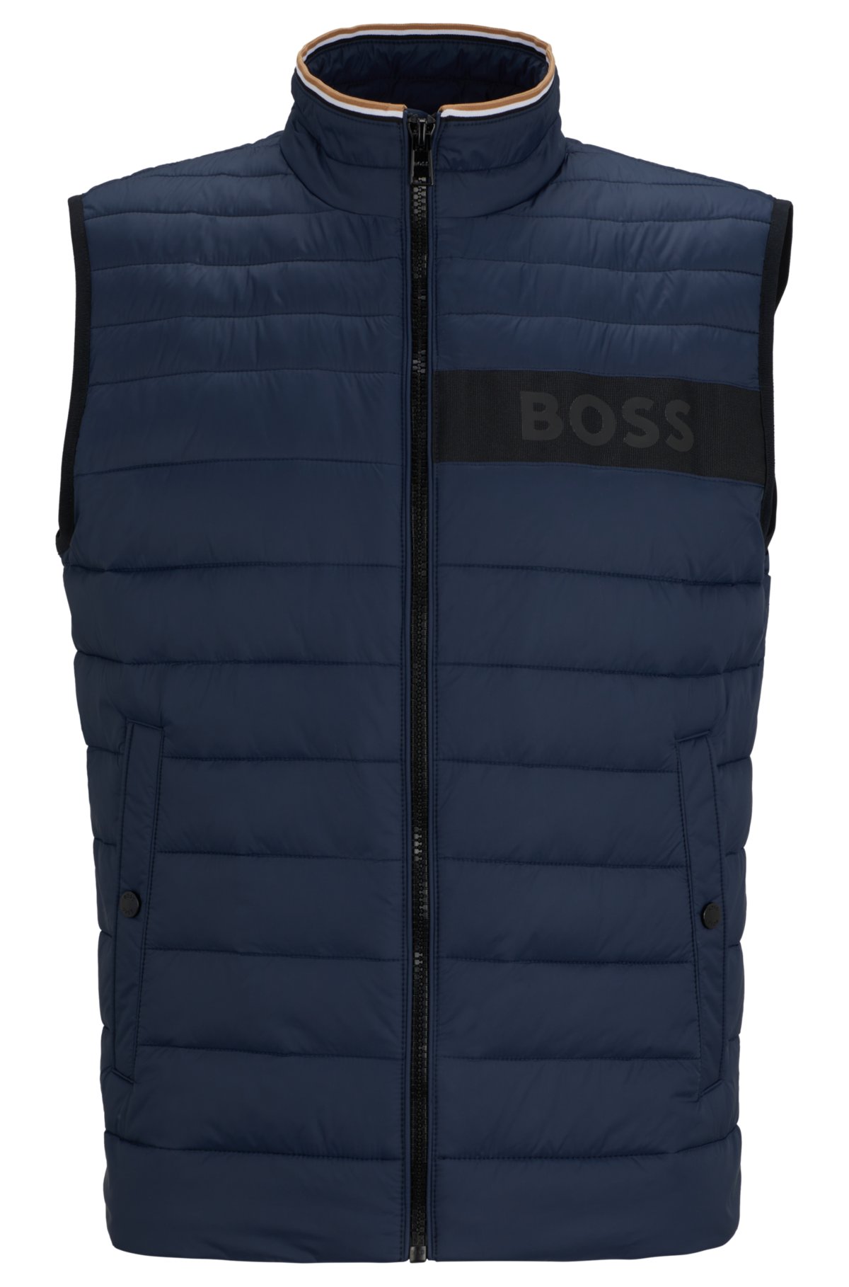 BOSS - Water-repellent padded with 3D logo tape gilet